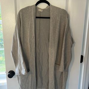 Donni Women’s 3/4 sleeve Cardigan Grey OSFA NWOT